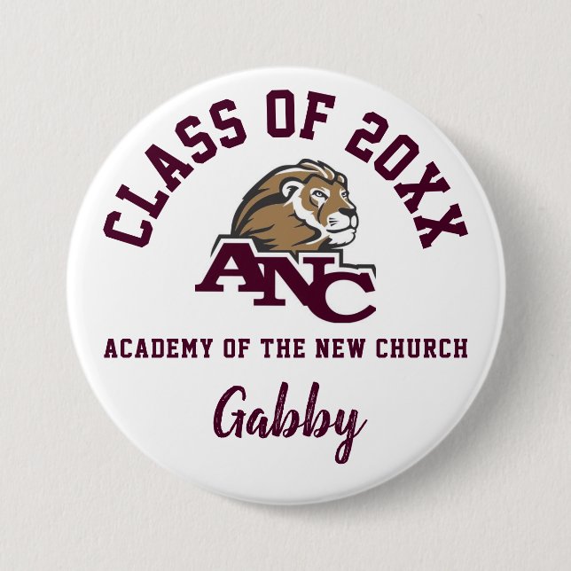 Academy Of The New Church Button Logo Custom (Front)