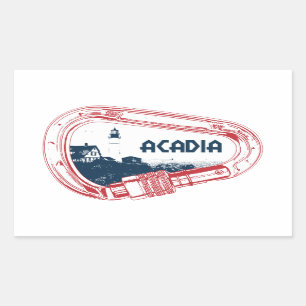 Acadia Climbing Carabiner Rectangular Sticker