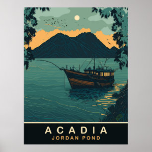 Acadia, Jordan Pond, Travel Poster