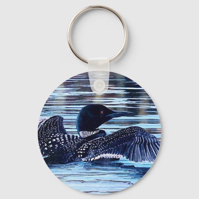 Acadia Loon Key Ring (Front)