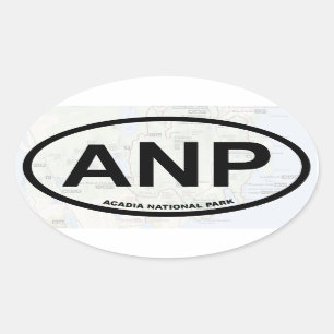 Acadia map sticker (black text)