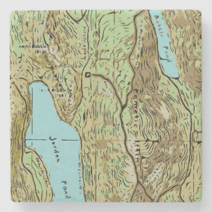 ACADIA MAP STONE COASTER