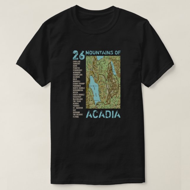 ACADIA MAP T-Shirt (Design Front)