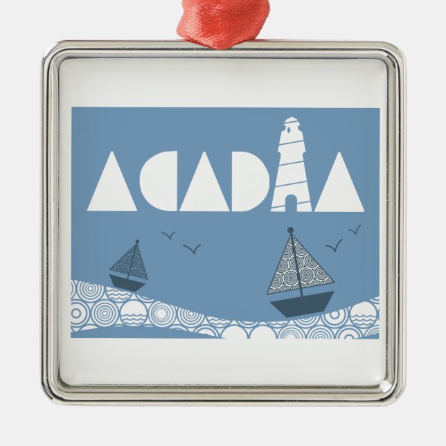 Acadia Metal Ornament (Front)