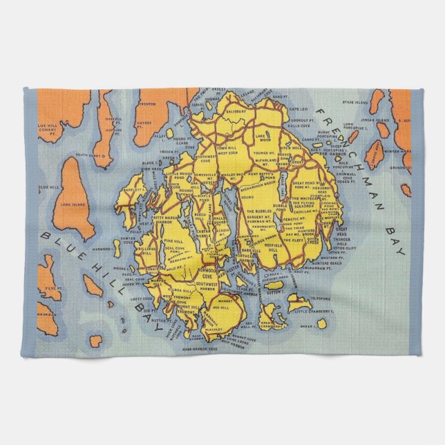 Acadia - Mt Desert Island  Tea Towel (Horizontal)