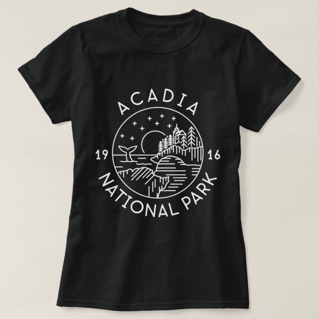 Acadia National Park 1916 Maine Bar Harbour  T-Shirt (Design Front)