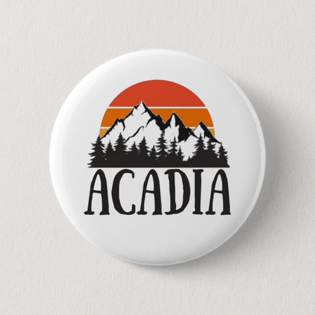 ACADIA NATIONAL PARK 6 CM ROUND BADGE (Front)