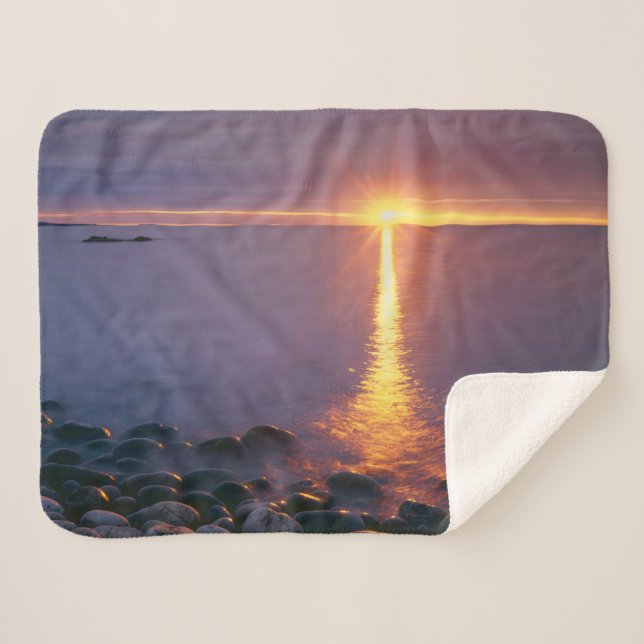 Acadia National Park |Atlantic Ocean Maine Sherpa Blanket (Front (Horizontal))