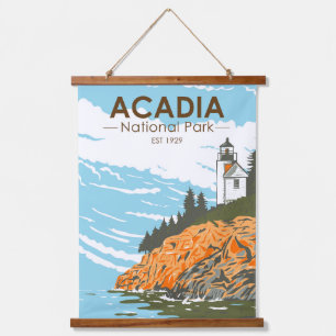 Acadia National Park Bar Harbour Lighthouse  Hanging Tapestry