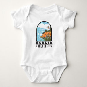 Acadia National Park Bar Harbour Lighthouse Maine Baby Bodysuit