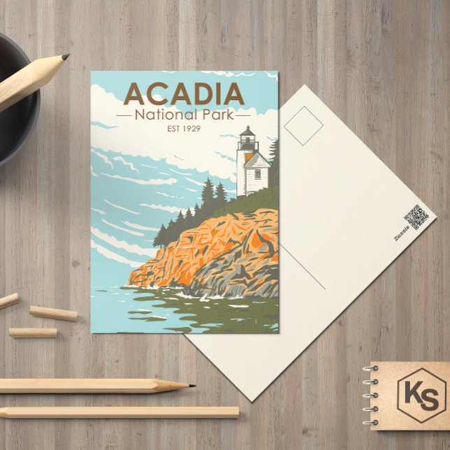 Acadia National Park Bar Harbour Lighthouse Postcard (Creator Uploaded)