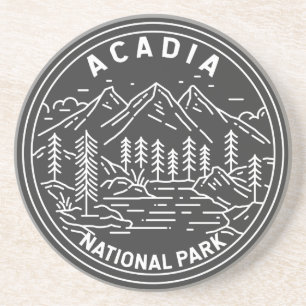 Acadia National Park Bar Harbour Monoline  Coaster