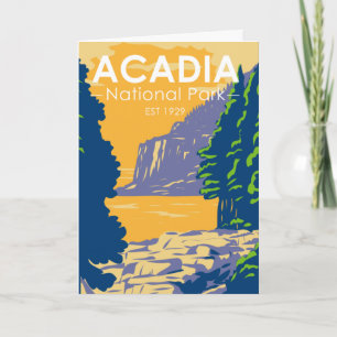 Acadia National Park Bar Harbour Ocean Path Card