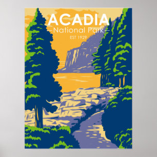 Acadia National Park Bar Harbour Ocean Path Poster
