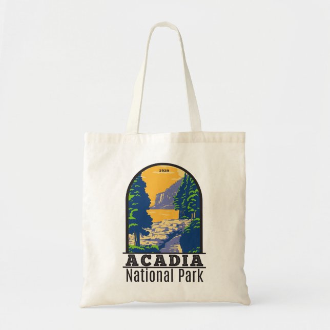 Acadia National Park Bar Harbour Ocean Path Tote Bag (Front)