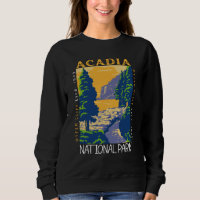 Acadia National Park Bar Harbour Otter Cliff Retro