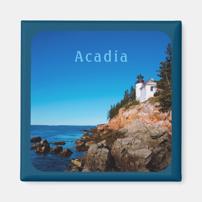Acadia National Park Bass Harbour Lighthouse Magnet (Front)