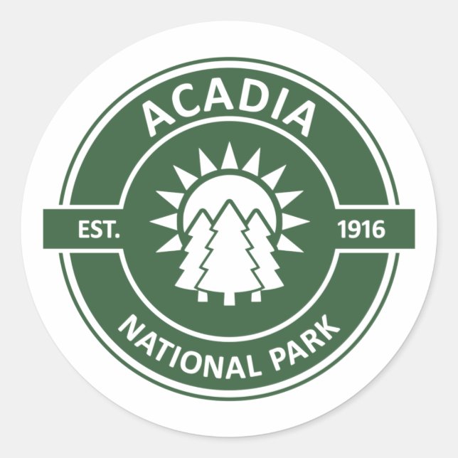 Acadia National Park Classic Round Sticker (Front)