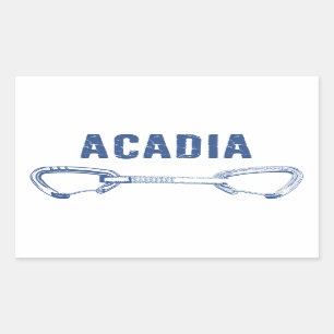 Acadia National Park Climbing Quickdraw Rectangular Sticker