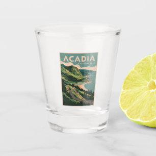 Acadia National Park Coastline Shot Glass