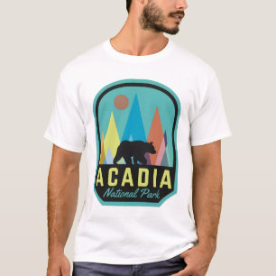 Acadia National Park Colourful Rainbow Bear T-Shirt