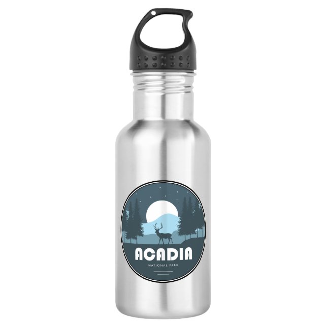 Acadia National Park Deer 532 Ml Water Bottle (Front)