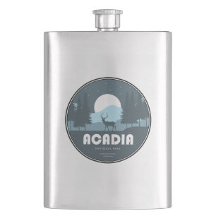 Acadia National Park Deer Hip Flask