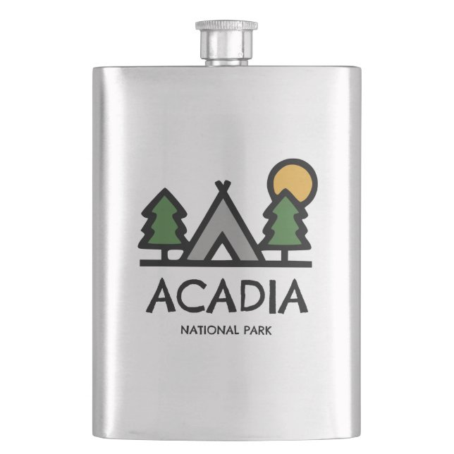 Acadia National Park Hip Flask (Front)