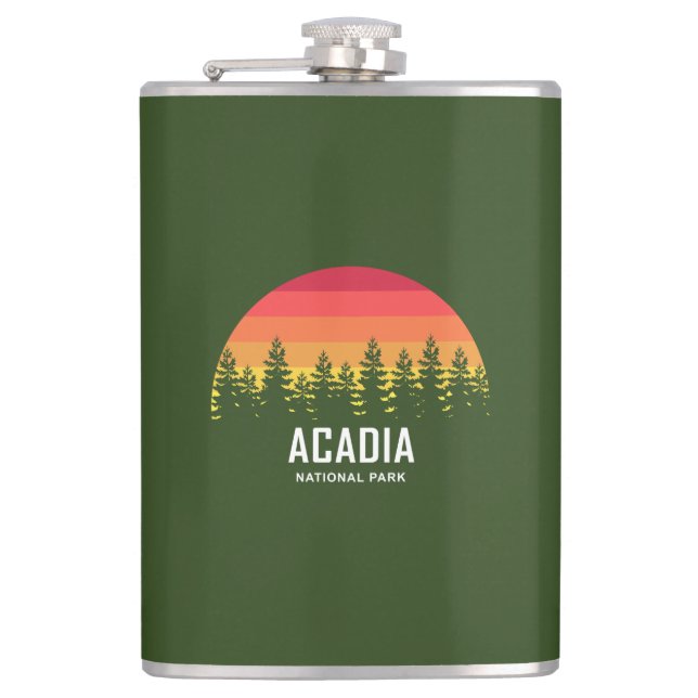 Acadia National Park Hip Flask (Front)