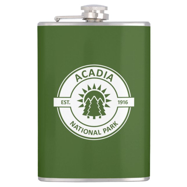 Acadia National Park Hip Flask (Front)