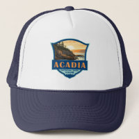 Acadia National Park Illustration Retro Badge