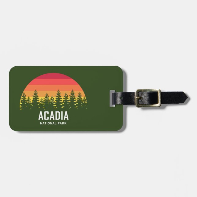 Acadia National Park Luggage Tag (Front Horizontal)