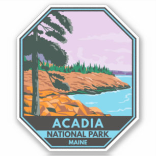Acadia National Park Maine Bar Harbor Vintage