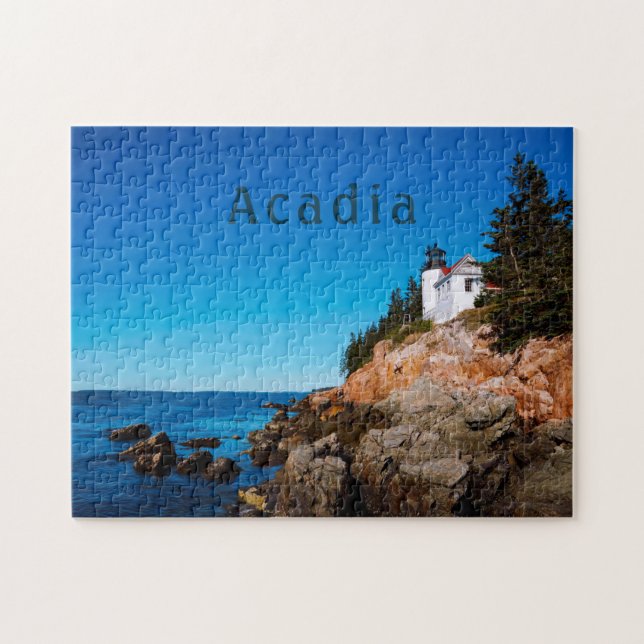 Acadia National Park Maine Bass Harbour Lighthouse Jigsaw Puzzle (Horizontal)