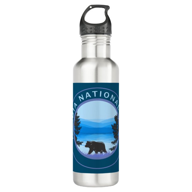 Acadia National Park Maine Bear 710 Ml Water Bottle (Front)