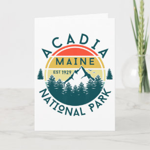 Acadia National Park Maine Hiking Nature Outdoors Card