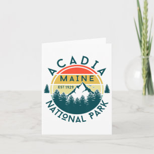 Acadia National Park Maine Hiking Nature Outdoors Card