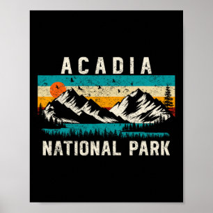 Acadia National Park Maine Hiking Trip Nature Outd Poster