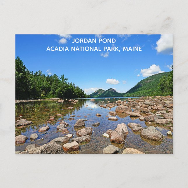 Acadia National Park Maine Jordan Pond Travel Postcard (Front)