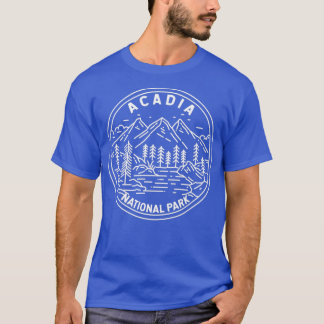Acadia National Park Maine Monoline 1 T-Shirt