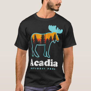 Acadia National Park Maine Moose Hiking Camping Zi T-Shirt