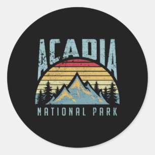 Acadia National Park Maine Mountains Classic Round Sticker