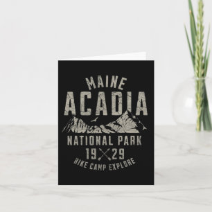 Acadia National Park Maine Nature Hiking Outdoors Card