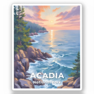 Acadia National Park Maine Painting Travel Art