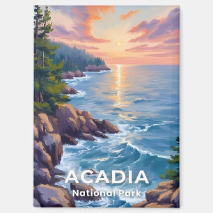 Acadia National Park   Maine Painting Travel Art Magnet