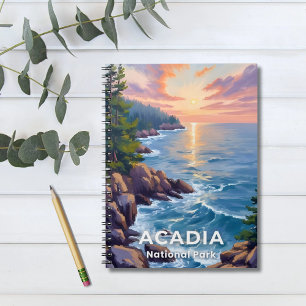 Acadia National Park Maine Painting Travel Art Notebook