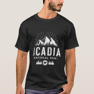 Acadia National Park Maine - Retro Hiking Vacation T-Shirt