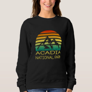 Acadia National Park Maine Retro Vintage Sunset So Sweatshirt