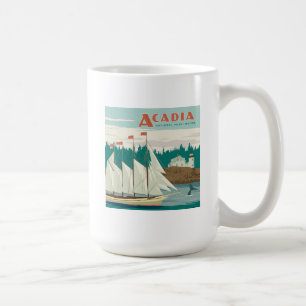 Acadia National Park, Maine   Sailboat & Whale Coffee Mug