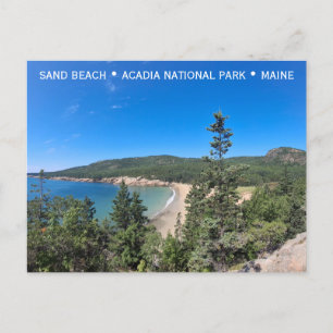 Acadia National Park Maine Sand Beach Travel Photo Postcard